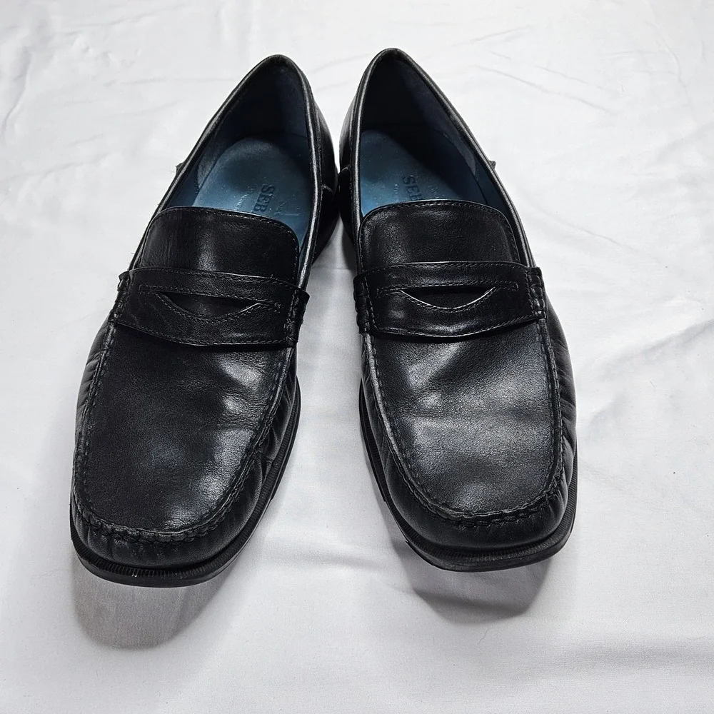Sebago Sussex Classic Shoes Mens 11M Black Leather Penny Loafer Genuine Handsewn